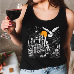 Wizard School Tank Top, Magical Castle Tank Top For Women, Universal Vacation Tank Tops, Nerd Gift, Universal Studios Tank Tops For Family