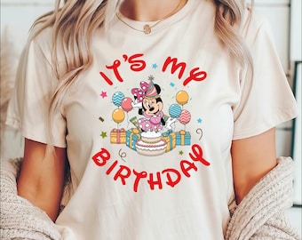 It's My Birthday Minnie Shirt, Minnie Birthday Girl Shirt, Disney Birthday Girl Shirt, Birthday Girl Tee, Minnie Birthday Matching Family