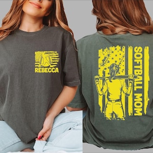 Softball Mom T-Shirt, Softball Team Shirt, Softball Hoodie, Softball Team Name Tee, Personalized Softball Shirt, Game Day Tee, BP