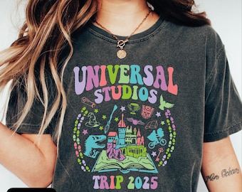 Comfort Colors Wizard School Shirt, Magical Castle T-Shirt, Universal Vacation Tee, Nerd Gift, Universal Studios Shirt For Family