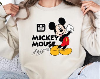 Retro Mickey Mouse Sweatshirt, Mickey Sweater, Magic Kingdom, Disney Family Vacation, Disneyland Trip Gift