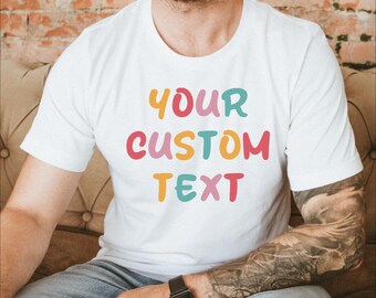 Retro Custom Text Kids Shirt, Your Custom Here, Custom Baby Bodysuit, Custom Kids Shirt, Custom Your Text Toddler Shirt, Custom Text Printed