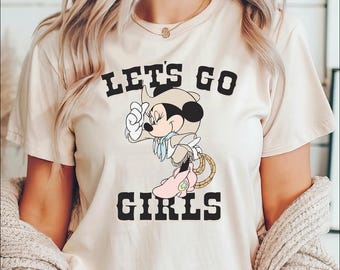 Minnie Let's Go Girls Shirt, Women Disney Shirt, Disney Castle Girls Tee, Disneyworld Shirt for Family, Disney Trip Kids Gift