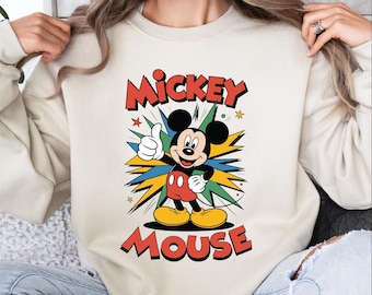 Mickey Mouse Sweatshirt, Cute Mickey Hoodie, Mickey and Friends Sweater, Disney Family Vacation, Magic Kingdom, Disneyland Trip Gift