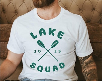 Lake Squad with Custom Year T-Shirt, Family Lake Shirt, Personalized Lake Shirts for Kids, Matching Family Vacation Tees, Nature Tee
