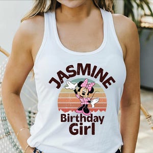 Minnie Birthday Girl Tank Top, Minnie Birthday Matching Family Tank Tops, Birthday Girl Family Tank Top,  Personalized Birthday Girl Gift