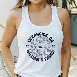 Custom Family Vacation 2025 Tank Top, Custom Trip Crop Top, Personalized 2025 Summer Break Racerback, Matching Men Kids Women Girls