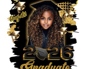 Editable Canva Graduation Shirt Template: Custom 2026 Graduate Design (Digital Download)
