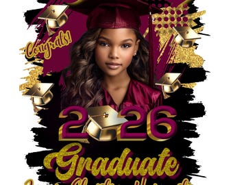 2026 Graduation T-Shirt Template: Editable Canva Design (Digital Download)