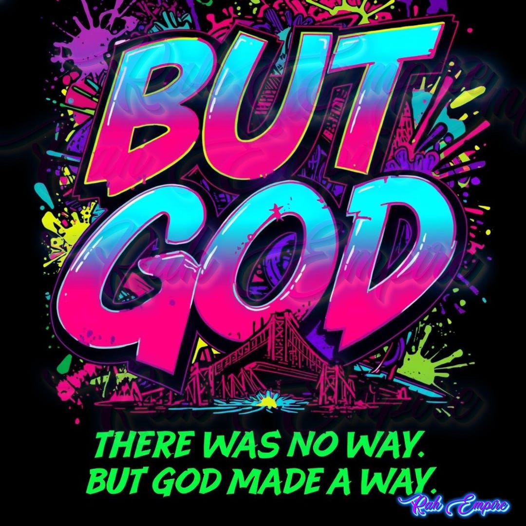 But God T-shirt – Neon Christian Streetwear, Faith Graphic Tee (digital ...