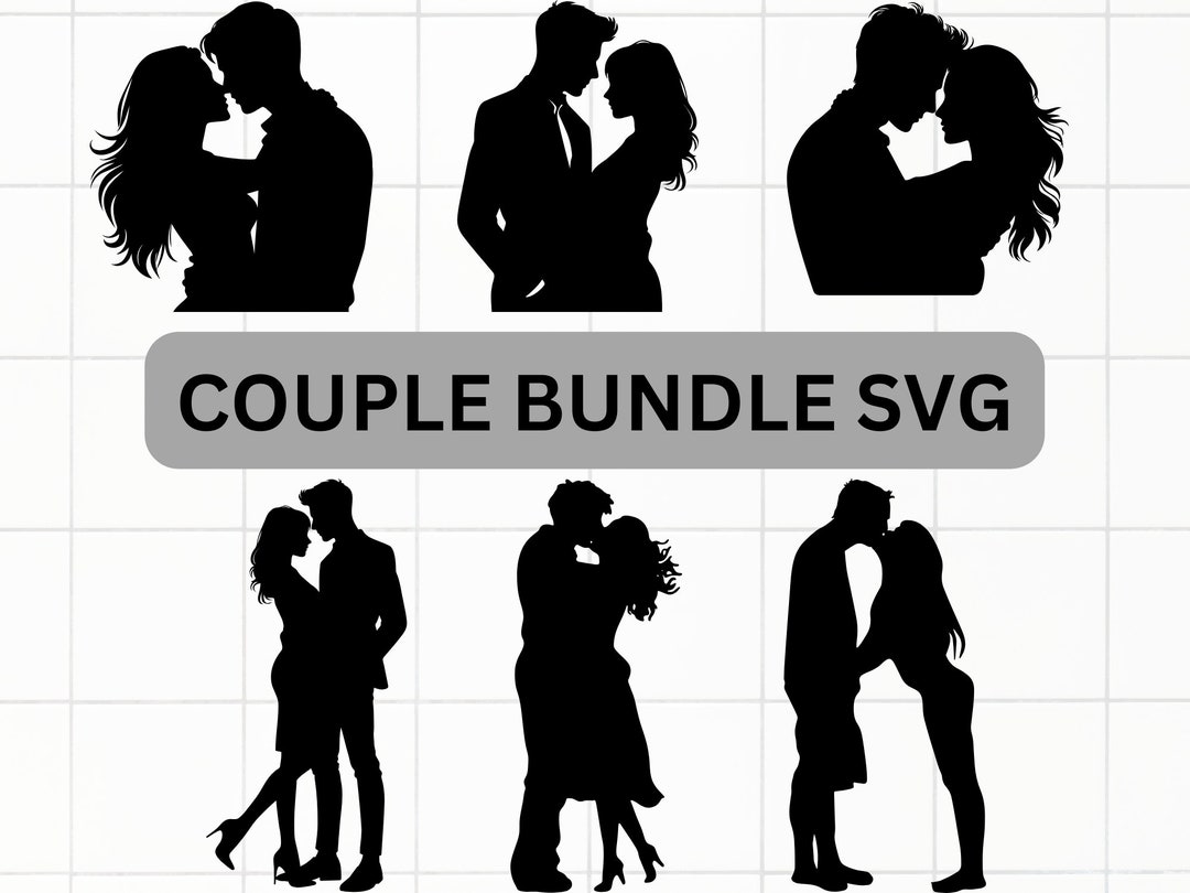 Couple Silhouette Svg, Kissing Couple Svg, Couple Svg, Relationship Svg ...