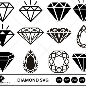 Diamond svg, Diamond Clipart, Diamond silhouette, Jewel svg, Gemstone svg, Diamond Vector, Diamond Cut Files, Gemstone clipart, Diamond png