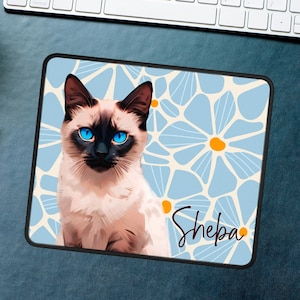Personalised Pet Portrait Mousepad, Custom Pet Photo Mouse Pad, Pet Owners Gifts, Custom Dog Mousepad, Fast Custom Gift for Pet Owners.
