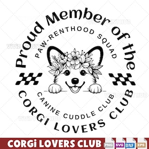 Pembroke Corgis SVG Geschenk für Boho Corgis Mama Haustier Liebhaber Geschenk Cricut Laser Gravur Schlüsselbund Hundepflege Design für Bastelprojekte
