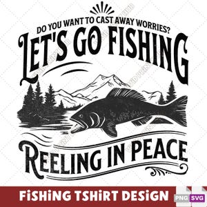 Fishing SVG Set for Sublimation & Laser Engraving | Retro Fishing Shirt Design, Dad Gift, Father’s Day Fishing T-Shirt Ideas