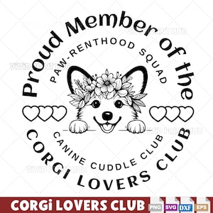 Pembroke walisische Corgis SVG Boho Corgis Mama Geschenk Haustier-Liebhaber Cricut Laser Gravur Schlüsselbund SVG Hund Groummer Design für Crafting-Projekte.