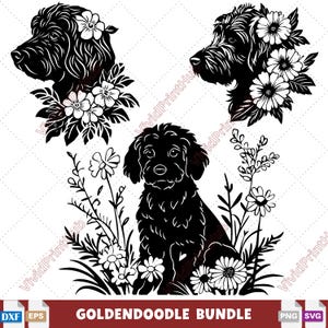 Goldendoodle SVG Bundle Laser Gravur DXG-Datei für Schlüsselbund Goldendoodle Vektor Hund Erinnerung Geschenk Cricut für Goldendoodle Abziehbild.