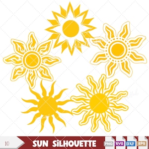 Cute Sun SVG Bundle for Cricut, Sunshine SVG Files, Summer Beach Sun Rays SVG, Sunshine Clipart, Sun Image, Perfect for Summer Crafts.