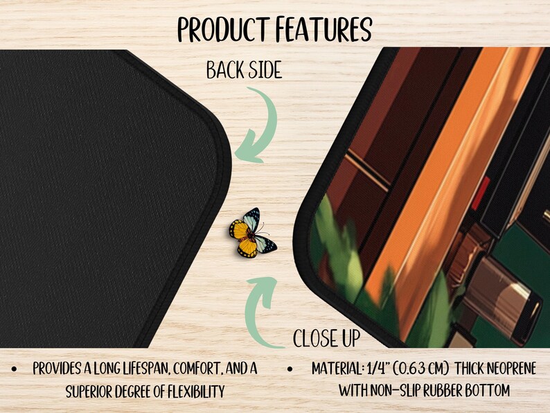 Studio Ghibli cozy coffee shop desk mat, aesthetic anime mouse pad featuring Ghibli lover art decor for Studio Ghibli fans.