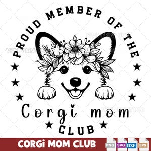 Pembroke Welsh Corgi SVG para proyectos de Cricut y grabado láser: idea de regalo boho para mamá Corgi, idea de regalo para amantes de las mascotas, regalo perfecto para soñadores con perros.