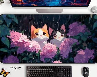 Large Anime Desk Mat– Studio Ghibli Inspired Playmat, Lofi Mouse Pad, Stationery Gift for Anime Lovers.