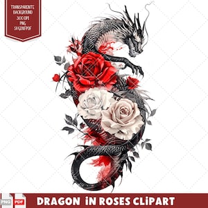Japanese Dragon Tattoo Design Ultimate Gift for Dragon Enthusiasts Dragon Tattoo Art Dark Academia Style Women’s Tattoo Ideas