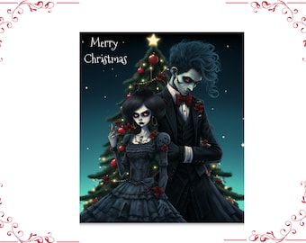 Christmas Card Couple Christmas Card Holiday Card Unique Holiday Card