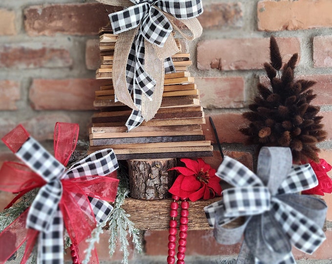Plaid bows - 3 Colors - Choose your Accent Color for Lanterns, Wreaths, Doors, Railing and More!
