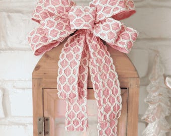 Pink Easter Bow Spring / Pastel Wreath Embellishment
