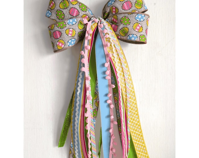 Easter Egg Spring Ribbon and Trim Bundle Wreath Bow