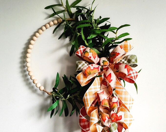 Fall Harvest Colors Wired Ribbon Bow Wreath Bow Lantern Bow Front Door Decor Halloween/ Fall / Thanksgiving Decorations - FREE SHIPPING