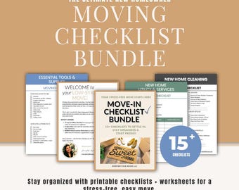 Moving Checklist Bundle: New Home Planner, Inventory List (Digital Download)