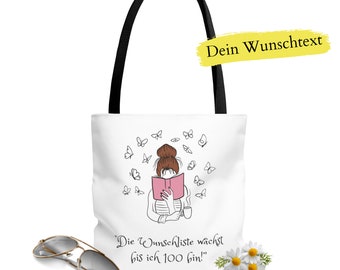 Personalizable tote bag, shopping bag, books, everyday bag, carrying bag, gift for girlfriend, birthday gift, Mother's Day gift