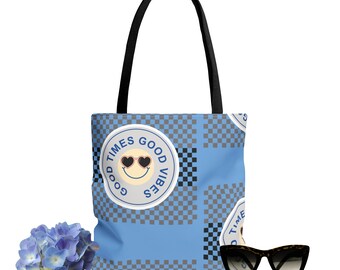 Tote Bag Mit Smiley, Smiley Einkaufstasche, Bücher Tasche, Alltagstasche Smiley, Bequeme Tragetasche, Geschenk Freundin, Geburtstagsgeschenk