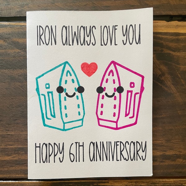 Iron Always Love You Anniversary Card