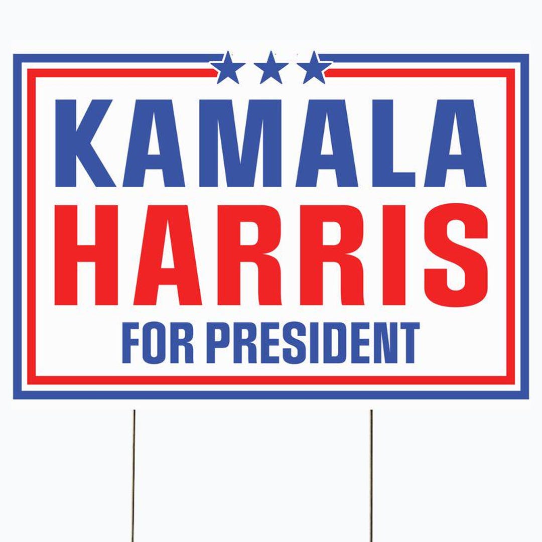 Kamala Harris 2024 Yard Sign, Kamala for President, Democrat Garden Sign, Political Sign, Vote