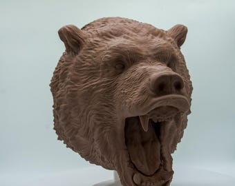 Impresión 3D de cabeza de oso