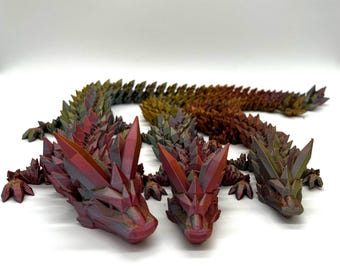 Dragón de cristal impreso en 3D