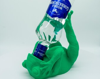 Impresión 3D de una rana portabotellas de vino