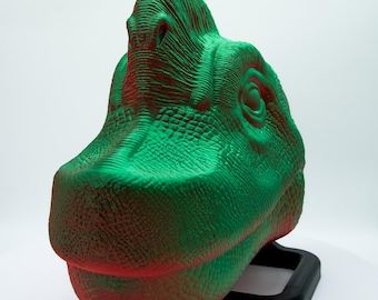Soporte para auriculares Brachiosaurus impreso en 3D: elegante decoración de escritorio, soporte para auriculares, idea de regalo para fanáticos de los dinosaurios y la tecnología.
