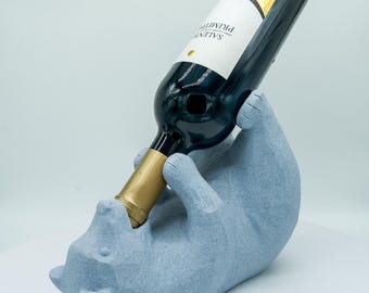 Portabotellas de vino impreso en 3D: elegante decoración de bar, portabotellas hecho a mano, idea de regalo para amantes del vino.