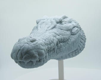 Cabeza de cocodrilo impresa en 3D