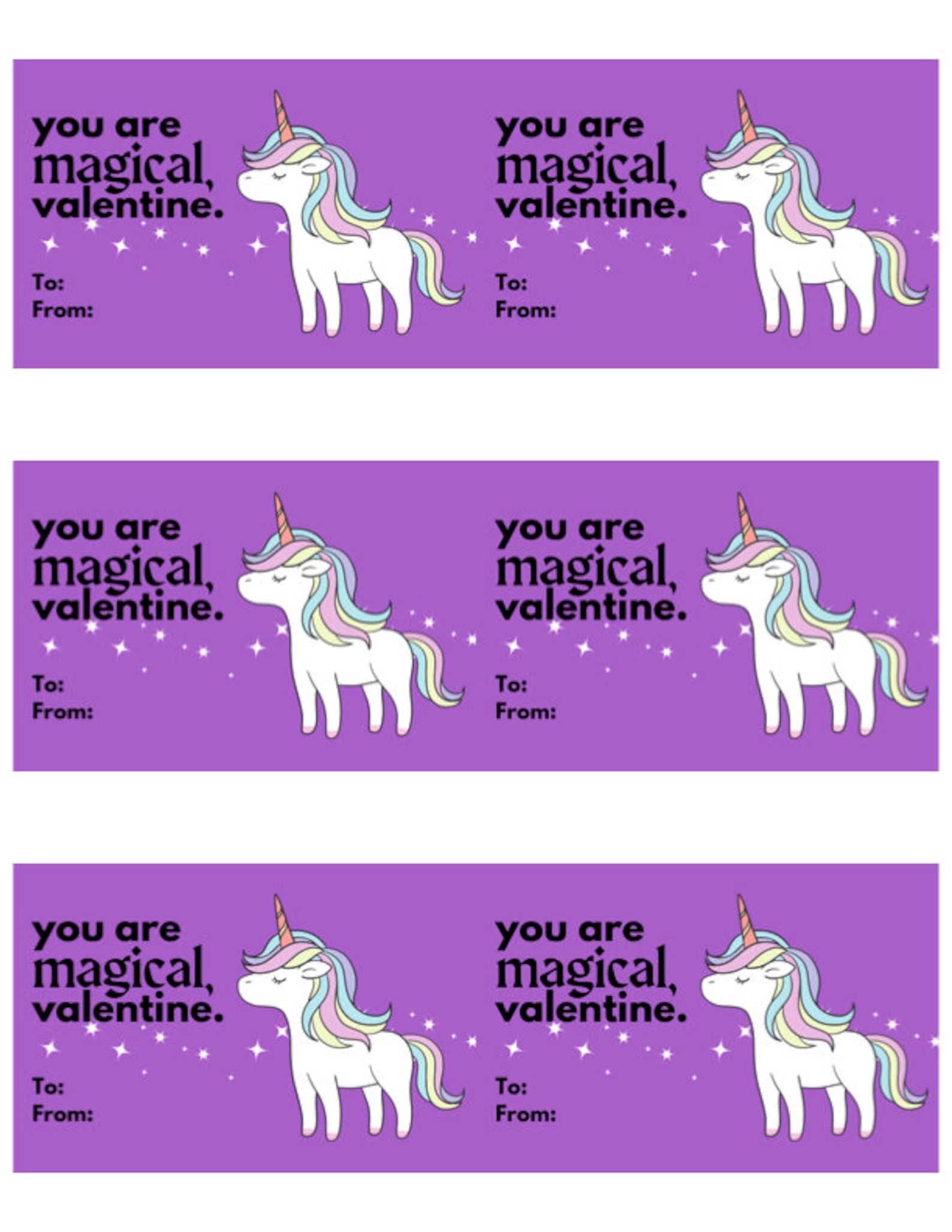 unicorn-valentine-cards-girls-valentines-custom-valentine-etsy