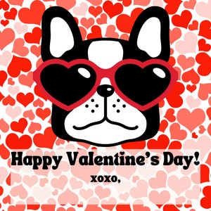 French Bulldog Valentine | Frenchie Card | Valentine&#39;s Day