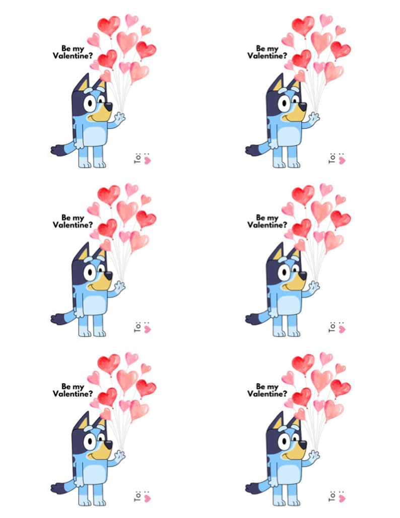 Bluey Valentine | Printable | - Etsy