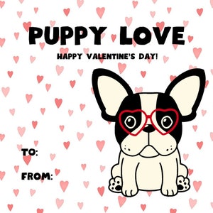French Bulldog Valentine | Frenchie Card | Valentine&#39;s Day