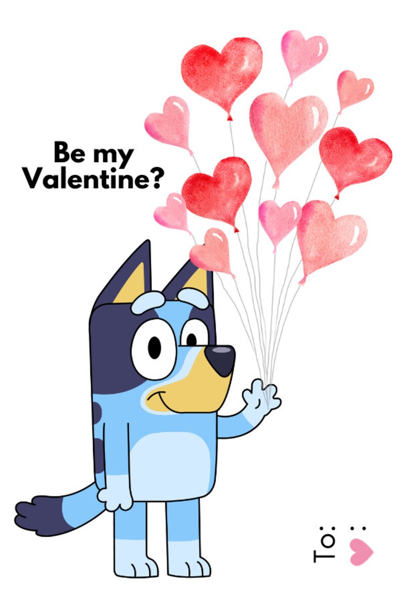 Bluey Valentine | Printable | - Etsy