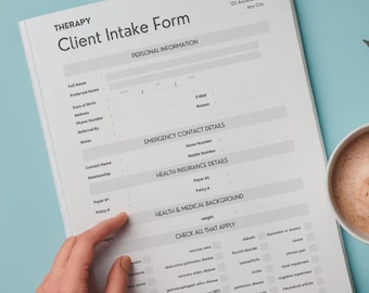 OT/PT Intake & Goals Template | Editable Documentation Format | Printable Digital Canva Download