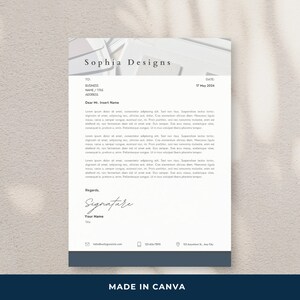 Minimalist Professional Letterhead Template | Customizable for Interior Designers Decorators Painters & More | Canva Editable Printable