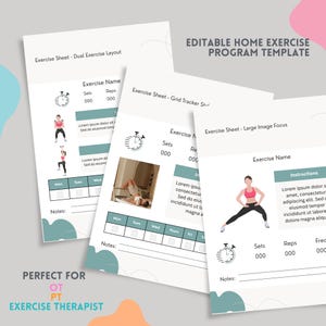 Adult Home Exercise Program | PT OT Rehab Canva Template (Digital Download)